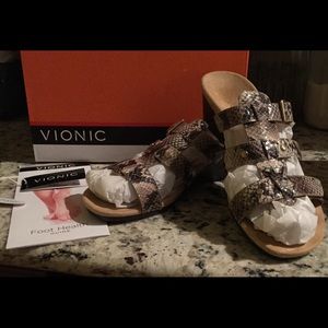 Vionic Snake Skin Wedge Sandal